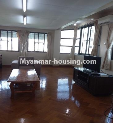 Myanmar real estate - for rent property - No.3968 - An apartment for rent in Kamaryut Township - View of the Living room