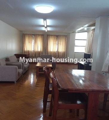 Myanmar real estate - for rent property - No.3968 - An apartment for rent in Kamaryut Township - View of the living room