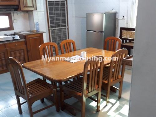 Myanmar real estate - for rent property - No.3969 - Condo room for rent in BoMyat Tun Tower, Botahtaung Township. - View of the Dinning room