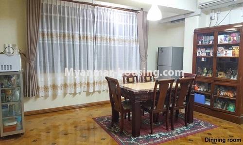 Myanmar real estate - for rent property - No.4030 - High floor condo room decorated for rent in Pearl Condo. - dining area