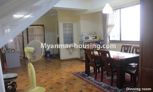 Myanmar real estate - for rent property - No.4030 - High floor condo room decorated for rent in Pearl Condo. - dining room view