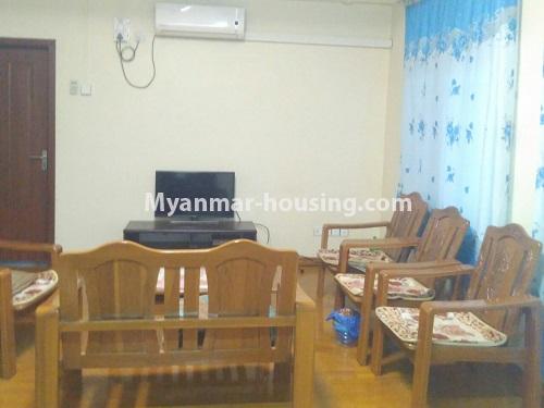 ミャンマー不動産 - 賃貸物件 - No.4077 - Condo room for rent near Hledan Junction! - living room