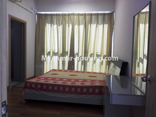 Myanmar real estate - for rent property - No.4124 - Luxurious Condo room in Ahlone. - another view of master bedroom