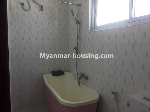 Myanmar real estate - for rent property - No.4128 - Top floor of the 5 Storey house for rent in Golden Valley! - bathroom