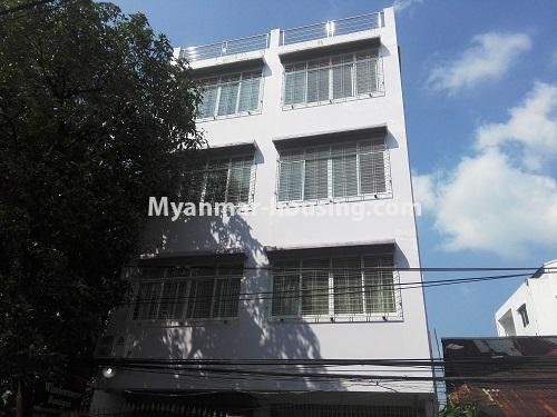 Myanmar real estate - for rent property - No.4128 - Top floor of the 5 Storey house for rent in Golden Valley! - building view