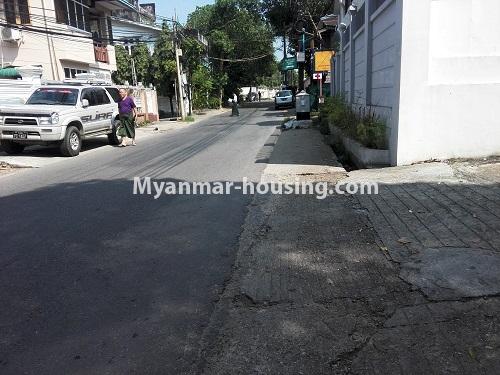 Myanmar real estate - for rent property - No.4128 - Top floor of the 5 Storey house for rent in Golden Valley! - road view