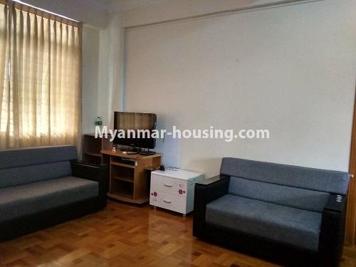 ミャンマー不動産 - 賃貸物件 - No.4132 - Nice condo room for rent in Shwe Pyi Aye Yeik Mon Condo! - living room