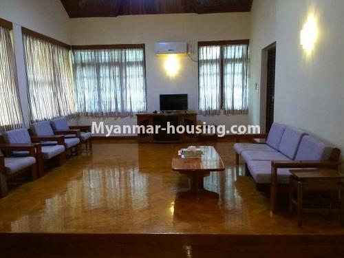 Myanmar real estate - for rent property - No.4319 - Landed house for rent in Golden Valley, Bahan! - living room