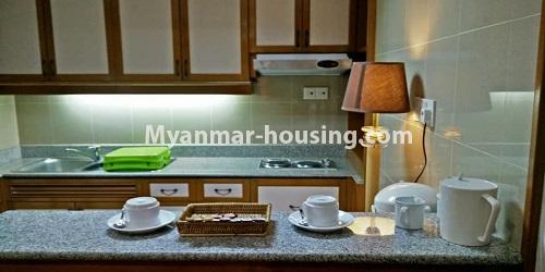 Myanmar real estate - for rent property - No.4338 - Tow bedroom serviced apartment for rent in Kamaryut! - kitchen