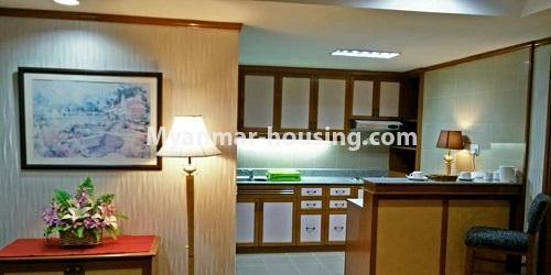 Myanmar real estate - for rent property - No.4338 - Tow bedroom serviced apartment for rent in Kamaryut! - dinaing area