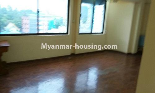 Myanmar real estate - for rent property - No.4607 - Condominium room for rent near Shwe Gone Daing, Bahan! - living room view