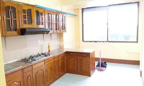 Myanmar real estate - for rent property - No.4607 - Condominium room for rent near Shwe Gone Daing, Bahan! - kitchen view