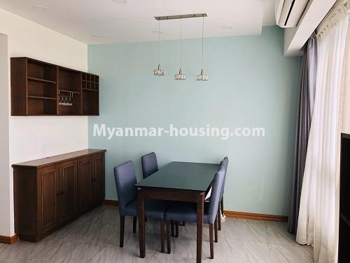 ミャンマー不動産 - 賃貸物件 - No.4640 - Duplex 2 bedrooms Top floor  Star City Condo room for rent in Thanlyin! - dining area view