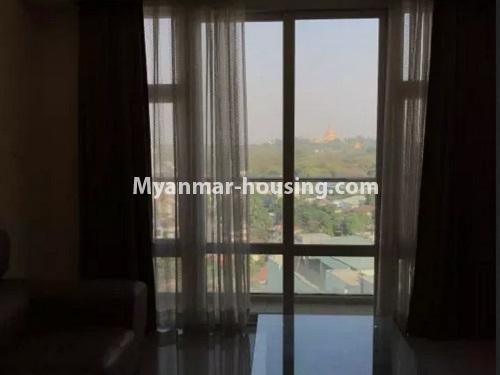 ミャンマー不動産 - 賃貸物件 - No.4653 - Furnished Twin Centro Condominium room for rent in Sanchaung! - balcony view