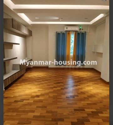 Myanmar real estate - for rent property - No.4658 - New Condominium Building room for rent in Hledan, Kamaryut! - living room view