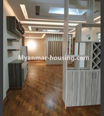 Myanmar real estate - for rent property - No.4658 - New Condominium Building room for rent in Hledan, Kamaryut! - anothr view of living room