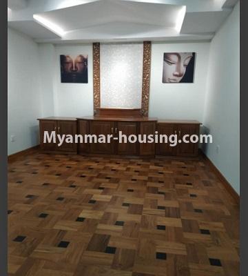 Myanmar real estate - for rent property - No.4658 - New Condominium Building room for rent in Hledan, Kamaryut! - shrine view