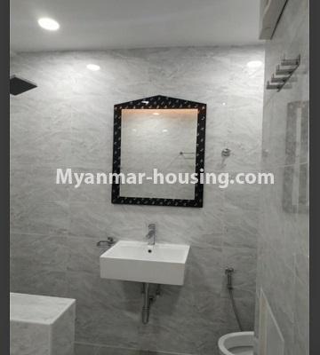 Myanmar real estate - for rent property - No.4658 - New Condominium Building room for rent in Hledan, Kamaryut! - bathroom 1 view