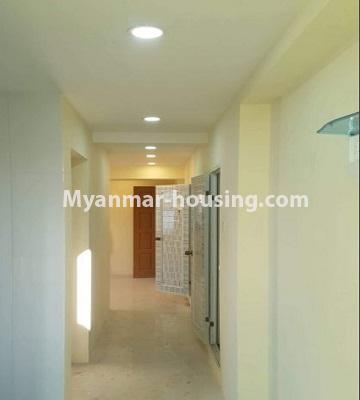 Myanmar real estate - for rent property - No.4663 - Newly built condominium room for rent on Htan Ta Pin road, Kamaryut! - building corridor view