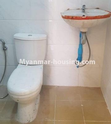 Myanmar real estate - for rent property - No.4663 - Newly built condominium room for rent on Htan Ta Pin road, Kamaryut! - toilet view