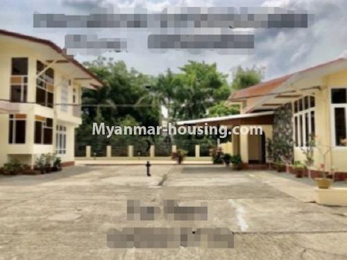 Myanmar real estate - for rent property - No.4665 - Landed house with big company or office option in Thanlwin Street, Golden Valley, Bahan! - two houses view