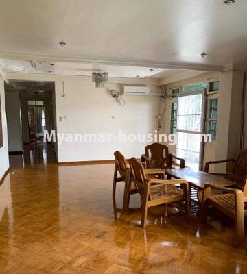 Myanmar real estate - for rent property - No.4670 - Furnished condominium room for rent near Myanmar Plaza! - living room view