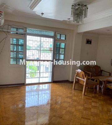 Myanmar real estate - for rent property - No.4670 - Furnished condominium room for rent near Myanmar Plaza! - anothr view of living room