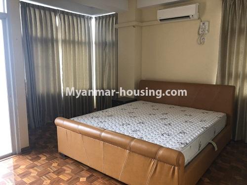 Myanmar real estate - for rent property - No.4673 - Decorated and furnished Aung Chan Thar Codominium room for rent in Yankin! - another view of single bedroom 