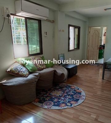 Myanmar real estate - for rent property - No.4675 - Furnished and decorated apartment room for rent in Sanchaung! - living room room area