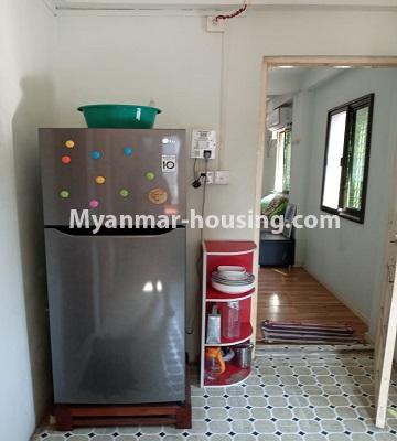 Myanmar real estate - for rent property - No.4675 - Furnished and decorated apartment room for rent in Sanchaung! - fridge 