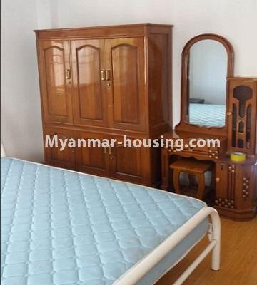 Myanmar real estate - for rent property - No.4680 - Furnished 3BHK apartment in Shwe Ohn Pin Housing, Yankin! - master bedroom view