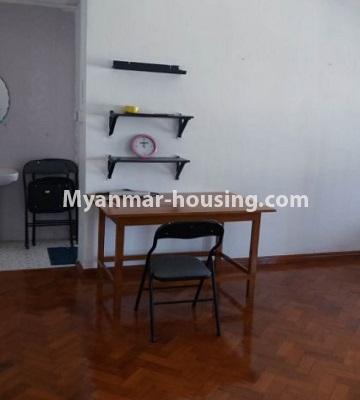 Myanmar real estate - for rent property - No.4680 - Furnished 3BHK apartment in Shwe Ohn Pin Housing, Yankin! - study area view