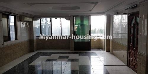 Myanmar real estate - for rent property - No.4687 - Myaynigone DNH Tower room for office in Sanchaung! - left side living room view