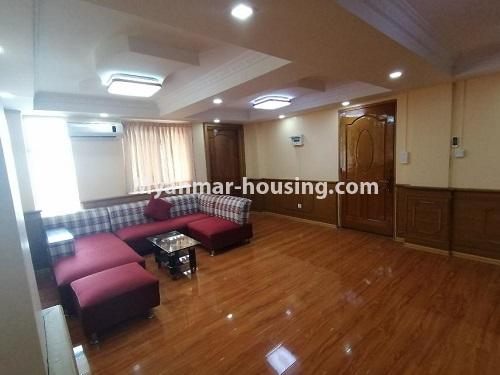 Myanmar real estate - for rent property - No.4706 - Furnished 1 BHK condominium room for rent in Sanchaung! - living room view