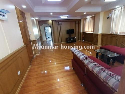 Myanmar real estate - for rent property - No.4706 - Furnished 1 BHK condominium room for rent in Sanchaung! - another view of living room