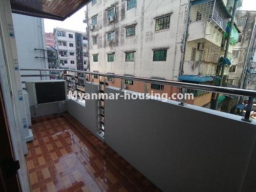 Myanmar real estate - for rent property - No.4706 - Furnished 1 BHK condominium room for rent in Sanchaung! - balcony view