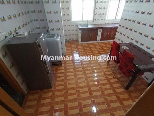 Myanmar real estate - for rent property - No.4706 - Furnished 1 BHK condominium room for rent in Sanchaung! - another view of kitchen