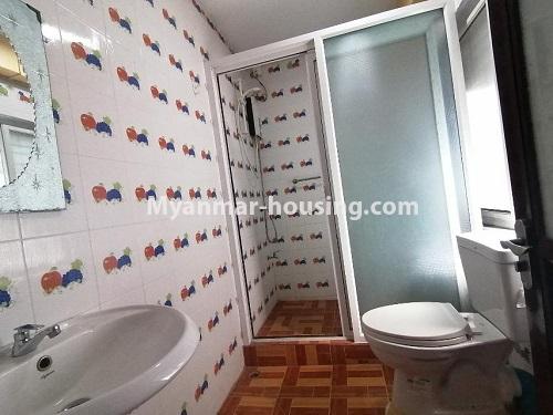 Myanmar real estate - for rent property - No.4706 - Furnished 1 BHK condominium room for rent in Sanchaung! - common bathroom view