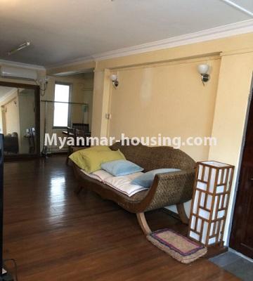 Myanmar real estate - for rent property - No.4708 - Nice apartment near San Yeik Nyein  Ga Mone Pwint, Kamaryut! - living room view