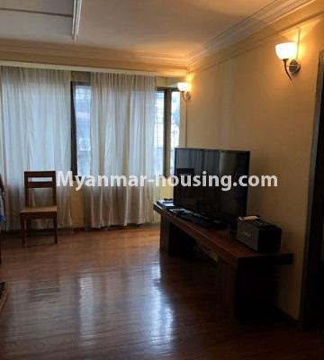 Myanmar real estate - for rent property - No.4708 - Nice apartment near San Yeik Nyein  Ga Mone Pwint, Kamaryut! - anothr view of living room