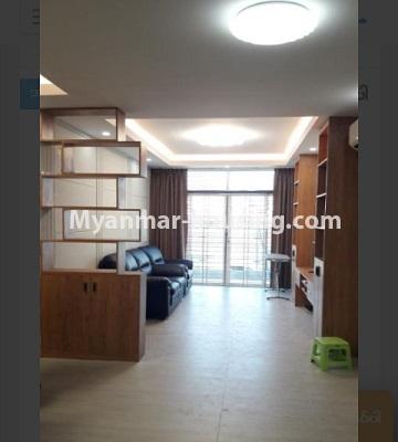 Myanmar real estate - for rent property - No.4710 - Two BHK Sanchaung Garden Residence Condominium room for rent in Sanchaung! - living room view