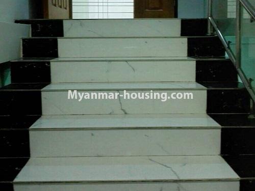 ミャンマー不動産 - 賃貸物件 - No.4722 - Four storey landed house for rent in Golden Valley, Bahan! - stair view