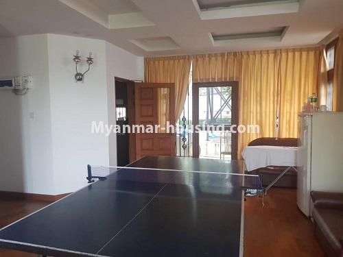 缅甸房地产 - 出租物件 - No.4727 - Three storey landed house with seven bedrooms for rent in Golden Valley, Bahan! - table tennis  view in the house