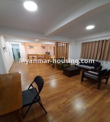 ミャンマー不動産 - 賃貸物件 - No.4729 - Furnished two bedroom mini condominium room for rent near Myaynigone, Sanchaung! - anothr view of living room