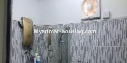 Myanmar real estate - for rent property - No.4731 - Clean and lovely 1 BHK condominium room for rent near Myaynigone City Mart! - bathroom view