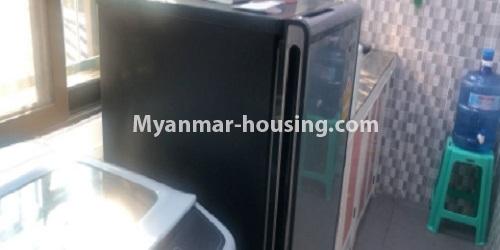 Myanmar real estate - for rent property - No.4731 - Clean and lovely 1 BHK condominium room for rent near Myaynigone City Mart! - fridge and washing machine view