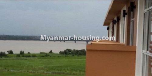 Myanmar real estate - for rent property - No.4733 - Furnished Duplex Penthouse for rent in Star City, Thanlyin! - river view from balcony