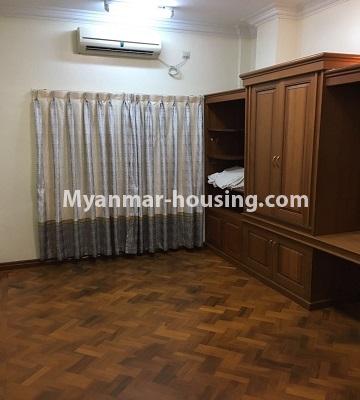 Myanmar real estate - for rent property - No.4736 - Furnished ground floor condominium room with three bedrooms for rent in Sanchaung! - master bedroom view