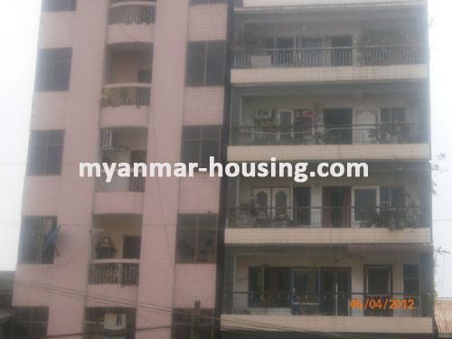 Myanmar real estate - for sale property - No.1008 - A Good Landed House 6-stories In Tarmwe Township ! - Front view of  the building