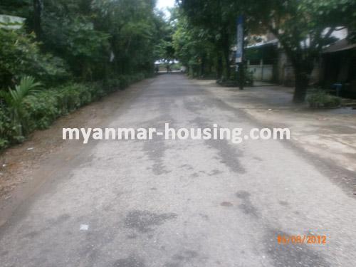 Myanmar real estate - for sale property - No.1078 - Do you want to live Near Capital Hyper Market ! - View of the street.